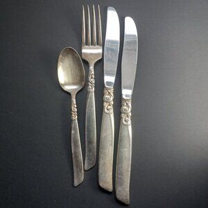 Vintage Oneida Community Plate South Seas Flatware Lot Place Setting Extra Knife